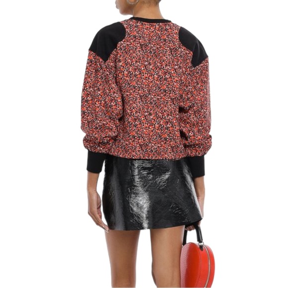 Women’s Rebecca Minkoff Red Floral Sara Sweatshirt pullover SZ XS - Picture 4 of 16